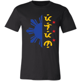 Tricolor Filipino in Baybayin Script Half Sun Unisex Jersey T-Shirt